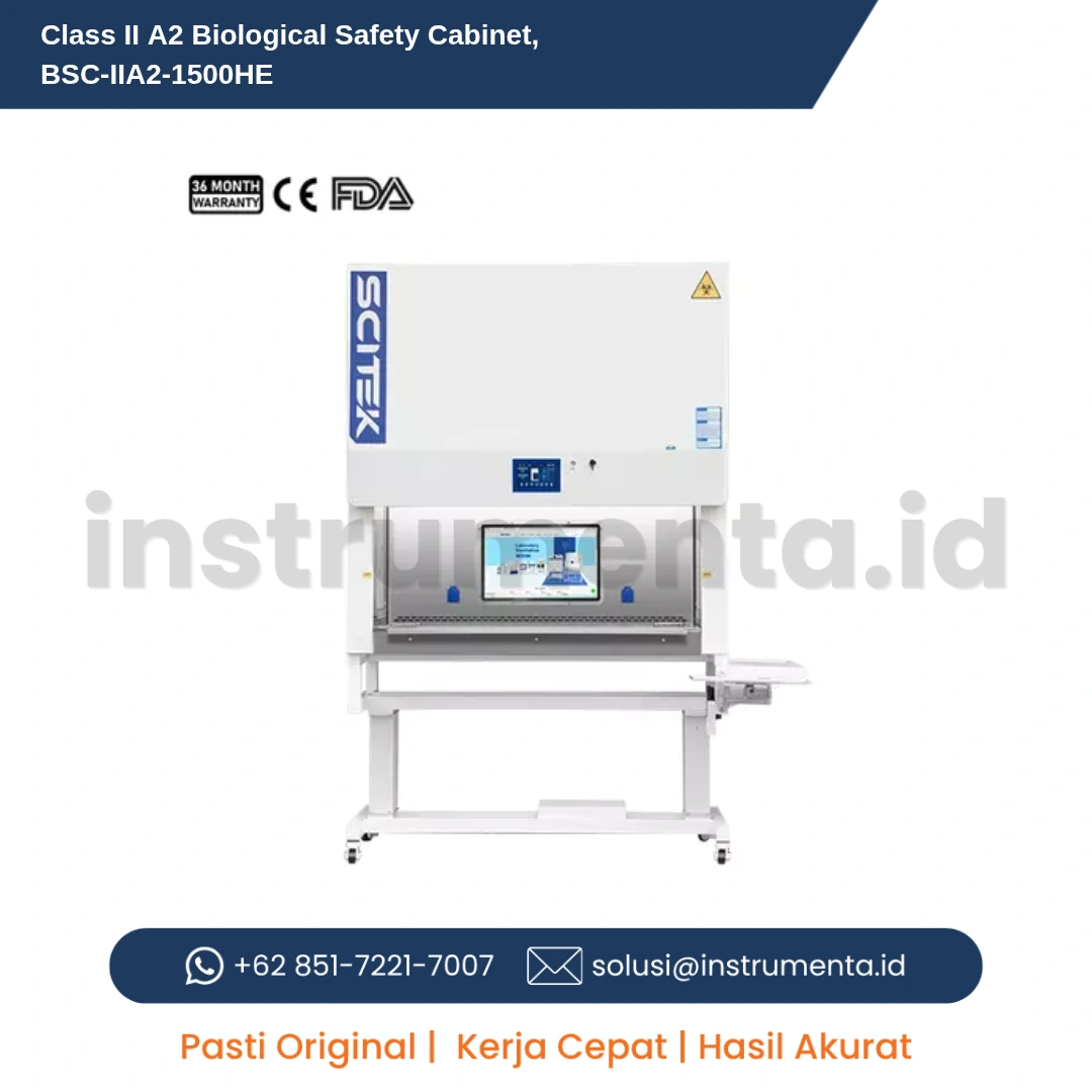 Authorized Distributor Class II A2 Biological Safety Cabinet SCITEK BSC-IIA2-1500HE Lab Biosafety Cabinet HEPA Filter Proteksi Mikrobiologi